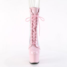 Pleaser ADORE-1047 Platform Ankle Boots Patent Hologram Pink EU-41 / US-11