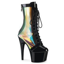 Pleaser ADORE-1047 Platform Ankle Boots Patent Hologram...