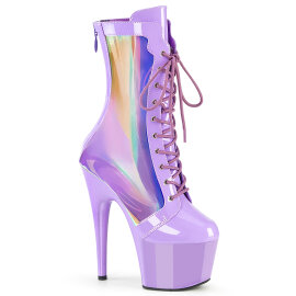 Pleaser ADORE-1047 Platform Ankle Boots Patent Hologram...