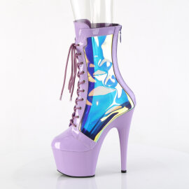 Pleaser ADORE-1047 Platform Ankle Boots Patent Hologram Purple EU-38 / US-8