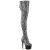 Pleaser ADORE-3008SP-BT Platform Overknee Boots Snake Print Black White EU-41 / US-11