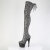Pleaser ADORE-3008SP-BT Platform Overknee Boots Snake Print Black White EU-41 / US-11