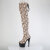 Pleaser ADORE-3008SP-BT Platform Overknee Boots Snake Print Brown EU-42 / US-12
