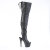 Pleaser ADORE-3017 Platform Overknee Boots Snake Print Black EU-41 / US-11