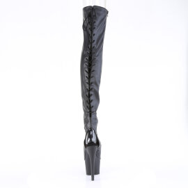 Pleaser ADORE-3017 Platform Overknee Boots Snake Print Black EU-42 / US-12