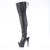 Pleaser ADORE-3017 Platform Overknee Boots Snake Print Black EU-42 / US-12