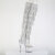 Pleaser ADORE-3019C-RSF Platform Overknee Boots Clear Rhinestones Silver EU-35 / US-5