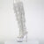 Pleaser ADORE-3019C-RSF Platform Overknee Boots Clear Rhinestones Silver EU-37 / US-7