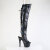 Pleaser ADORE-3019HWR Platform Overknee Boots Hologram Black EU-38 / US-8