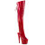 Pleaser ADORE-3019HWR Platform Overknee Boots Hologram Red EU-36 / US-6