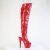 Pleaser ADORE-3019HWR Platform Overknee Boots Hologram Red EU-36 / US-6