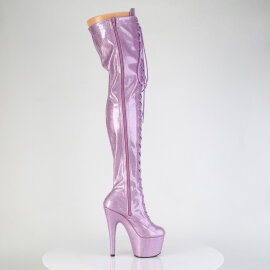 Pleaser ADORE-3020GP Platform Overknee Boots Patent Glitter Purple EU-35 / US-5
