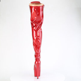 Pleaser ADORE-3020GP Platform Overknee Boots Patent Glitter Red EU-41 / US-11