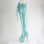 Pleaser ADORE-3021GP Platform Overknee Boots Patent Glitter Blue EU-41 / US-11
