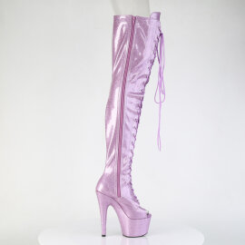 Pleaser ADORE-3021GP Platform Overknee Boots Patent Glitter Purple EU-39 / US-9