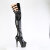 Pleaser ADORE-3055 Platform Overknee Boots Patent Black EU-41 / US-11