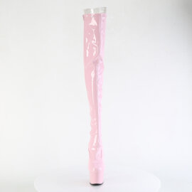 Pleaser ADORE-3063 Platform Overknee Boots Patent Glitter...