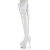 Pleaser ADORE-3063 Platform Overknee Boots White EU-44 / US-14