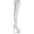 Pleaser ADORE-3063 Platform Overknee Boots White EU-40 / US-10