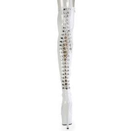 Pleaser ADORE-3063 Platform Overknee Boots White EU-42 / US-12