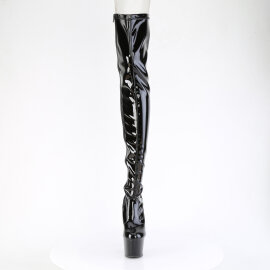 Pleaser ADORE-3850 Platform Overknee Boots Patent Black EU-41 / US-11