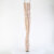 Pleaser ADORE-3850 Platform Overknee Boots Patent Beige EU-37 / US-7