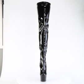 Pleaser ADORE-4000SLT Platform Overknee Boots Patent Black EU-36 / US-6