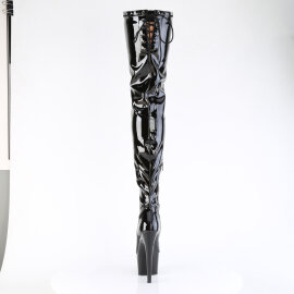 Pleaser ADORE-4000SLT Platform Overknee Boots Patent Black EU-36 / US-6