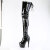 Pleaser ADORE-4000SLT Platform Overknee Boots Patent Black EU-39 / US-9