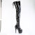 Pleaser ADORE-4000SLT Platform Overknee Boots Patent Black EU-40 / US-10