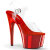 Pleaser ADORE-708 Platform Sandalettes Chrome Clear Red EU-35 / US-5