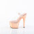 Pleaser ADORE-708 Platform Sandalettes Chrome Clear Gold EU-44 / US-14
