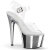 Pleaser ADORE-708 Platform Sandalettes Chrome Clear Silver EU-35 / US-5