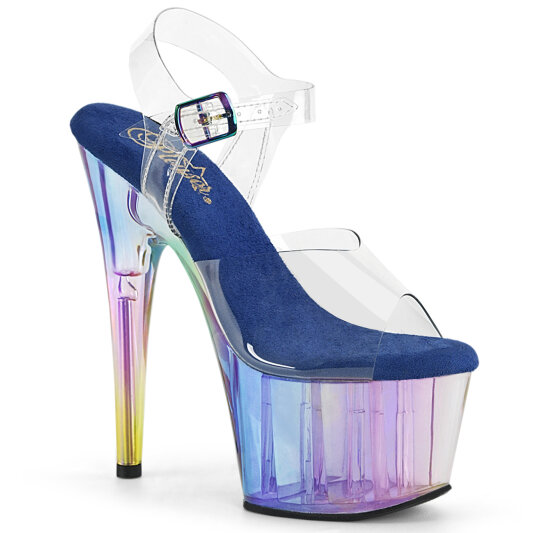 Pleaser ADORE-708HT Platform Sandalettes Clear Smoke Multicolored EU-35 / US-5