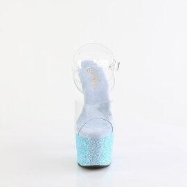 Pleaser ADORE-708LG Platform Sandalettes Clear Glitter...