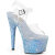 Pleaser ADORE-708LG Platform Sandalettes Clear Glitter Blue EU-37 / US-7