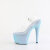 Pleaser ADORE-708LG Platform Sandalettes Clear Glitter Blue EU-37 / US-7