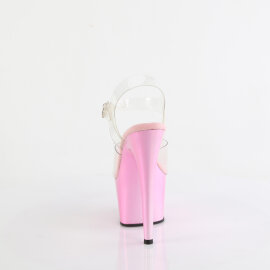 Pleaser ADORE-708LQ Platform Sandalettes Clear Hologram Pink EU-35 / US-5