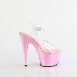 Pleaser ADORE-708LQ Platform Sandalettes Clear Hologram Pink EU-35 / US-5