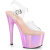 Pleaser ADORE-708LQ Platform Sandalettes Clear Hologram Pink EU-35 / US-5