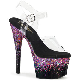Pleaser ADORE-708SS Platform Sandalettes Clear Glitter...