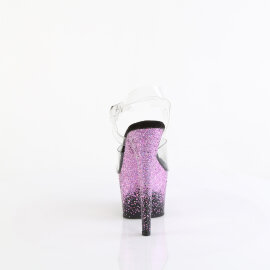 Pleaser ADORE-708SS Platform Sandalettes Clear Glitter Purple EU-35 / US-5