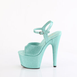 Pleaser ADORE-709GP Platform Sandalettes Patent Glitter Green Blue EU-37 / US-7