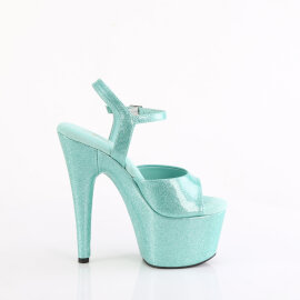 Pleaser ADORE-709GP Platform Sandalettes Patent Glitter Green Blue EU-37 / US-7