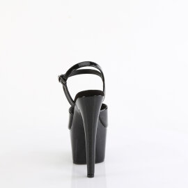 Pleaser ADORE-709GP Platform Sandalettes Patent Glitter Black EU-40 / US-10