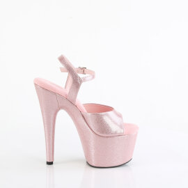 Pleaser ADORE-709GP Platform Sandalettes Patent Glitter Pink EU-37 / US-7