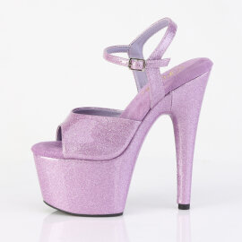 Pleaser ADORE-709GP Platform Sandalettes Patent Glitter Light Purple EU-44 / US-14