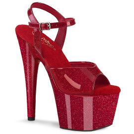 Pleaser ADORE-709GP Platform Sandalettes Patent Glitter...