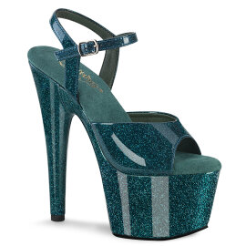 Pleaser ADORE-709GP Platform Sandalettes Patent Glitter...