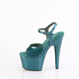 Pleaser ADORE-709GP Platform Sandalettes Patent Glitter Green EU-35 / US-5